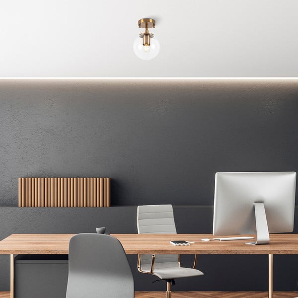 Sárgaréz színű mennyezeti lámpa üveg búrával ø 15 cm Atmaca – Opviq lights-image-2