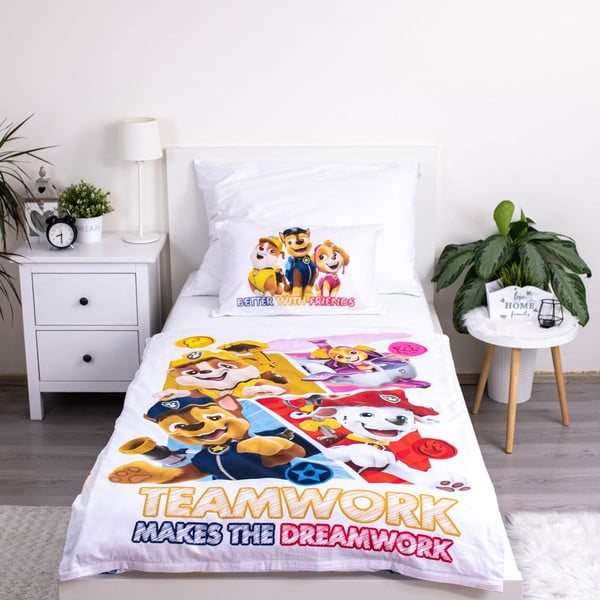 Pamut gyerek ágyneműhuzat babaágyhoz 100x135 cm Paw Patrol – Jerry Fabrics-image-1