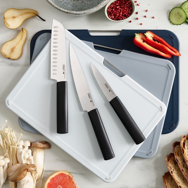 Nest Plus 3 db-os vágódeszka és kés szett állvánnyal - Joseph Joseph-image-1