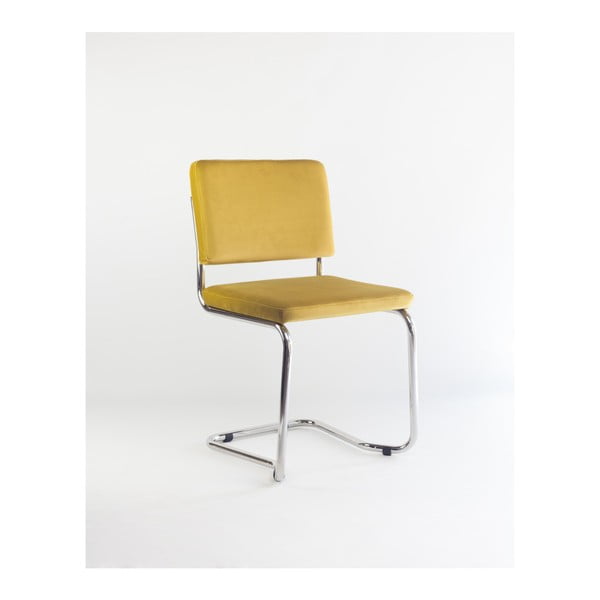 Bertha szék, sárga bársony kárpittal, - Velvet Atelier