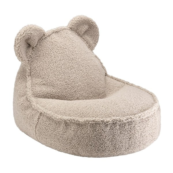 Világosbarna buklé gyerek babzsákfotel Bear – Wigiwama