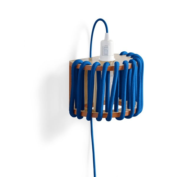 Macaron kék falilámpa fa szerkezettel, hossz 20 cm - EMKO-image-3
