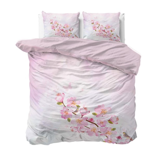 Sweet Flowers rózsaszín ágyneműhuzat garnitúra, 240 x 220 cm - Sleeptime