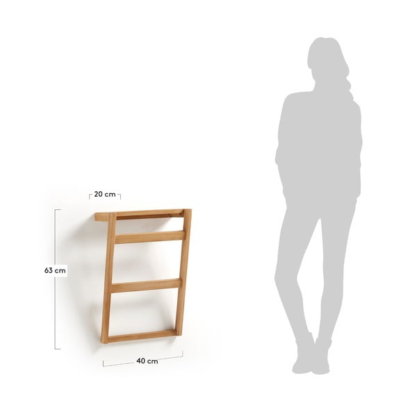 Sunday teakfa fali törölközőtartó - Kave Home-image-4