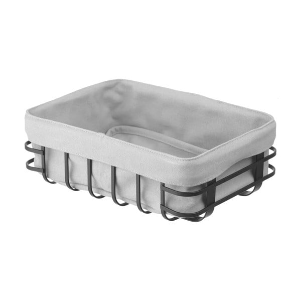 Fekete-szürke péksüteményes kosár textil béléssel, 18 x 25 cm - Hendi-image-2