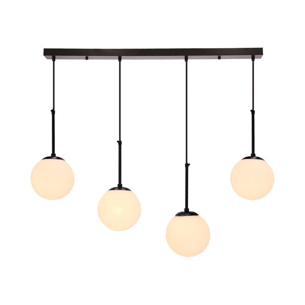 Fekete függőlámpa üveg búrával 15x84 cm Pompei – Candellux Lighting-image-1