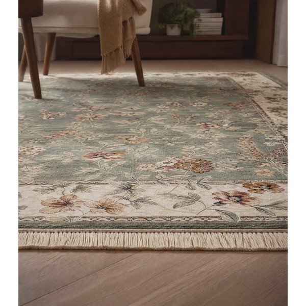 Zöld-krémszínű viszkóz szőnyeg 160x230 cm Oriental – Nouristan-image-3