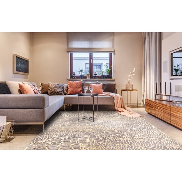 Bézs gyapjú szőnyeg 200x300 cm Koi – Agnella-image-1