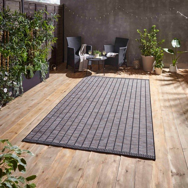 Sötétszürke kültéri szőnyeg 120x170 cm Santa Monica – Think Rugs-image-1