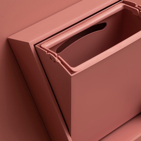 Törtrózsaszín újrahasznosított műanyag szelektív-fali szemetes Recycling Box – ReCollector-image-4