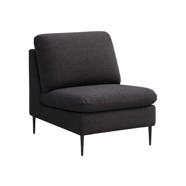 Fekete buklé fotel Moilo – MESONICA