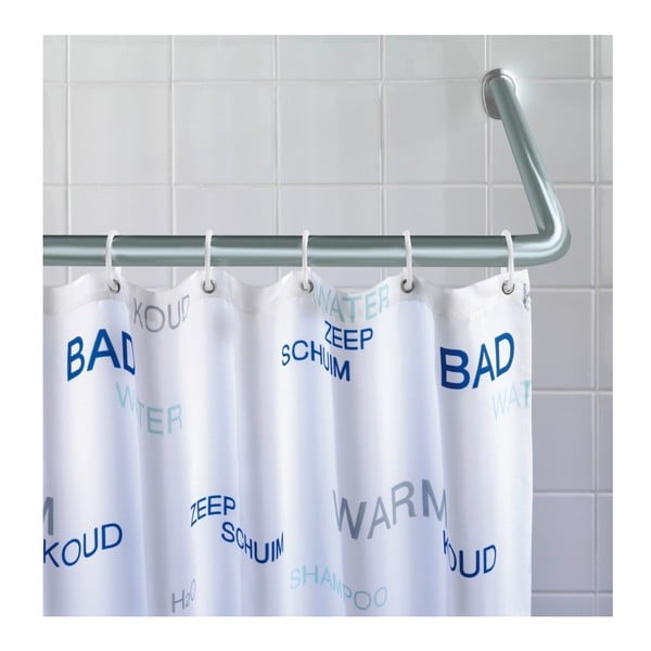 Ezüstszínű univerzális sarok zuhanyfüggönyrúd, ø 2 cm - Wenko-image-1