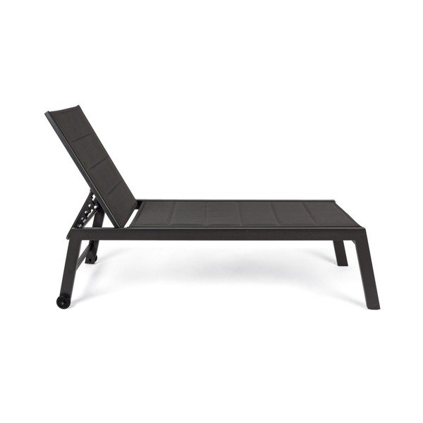 Antracitszürke fém kerti napozóágy Hilde   – Bizzotto-image-1