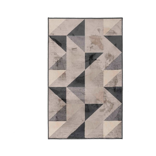 Szürke-bézs pamutkeverék szőnyeg 68x110 cm Graphic – douceur d'intérieur
