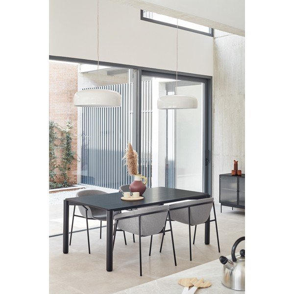 Atlas fekete étkezőasztal, 180 x 100 cm - Teulat-image-1