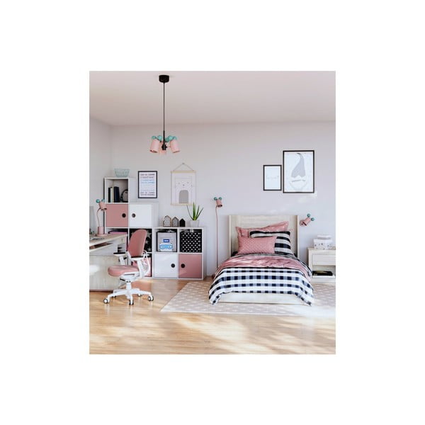 Világoskék-rózsaszín gyerek lámpa fém búrával ø 30 cm Mouse II – GTV-image-1