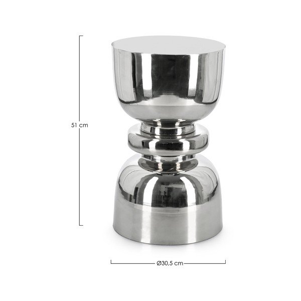 Acél kerek tárolóasztal ø 30,5 cm Animesh – Bizzotto-image-2