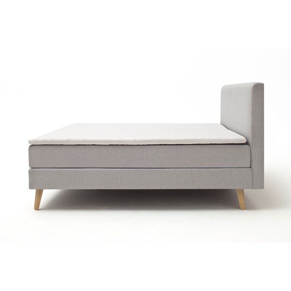 Világosszürke boxspring ágy 160x200 cm Greta – Meise Möbel-image-4