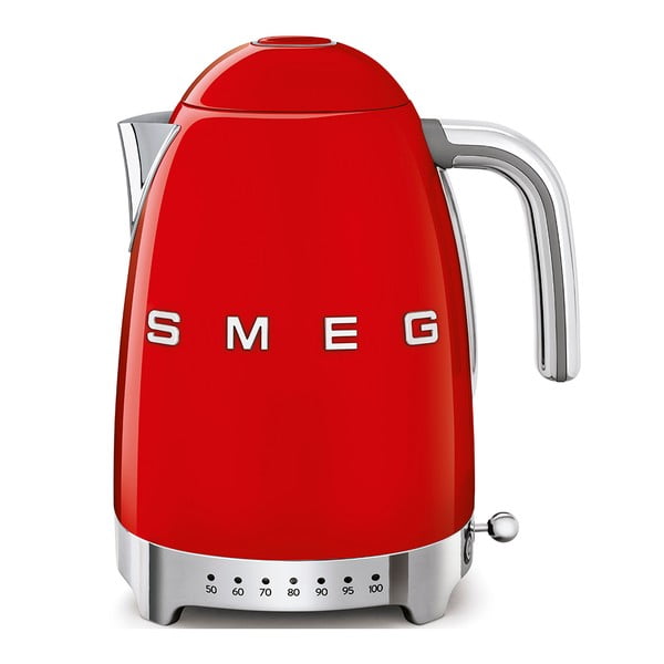 Piros rozsdamentes acél vízforraló 1,7 l Retro Style – SMEG