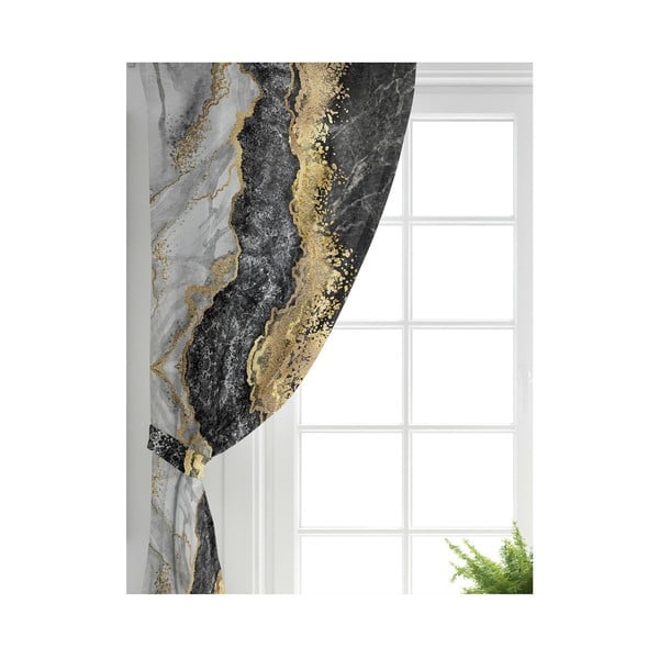 Fekete-aranyszínű függöny szett 2 db-os 140x260 cm – Mila Home-image-2
