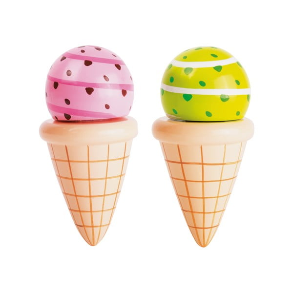 Cream Cone 2 db-os fa játékfagylalt szett - Legler
