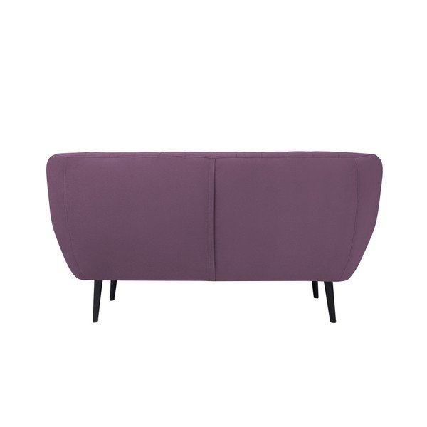 Toscane lila 2 személyes kanapé, fekete lábak - Mazzini Sofas-image-3