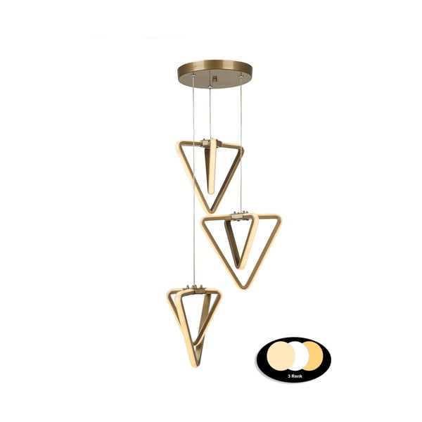 Bronzszínű fém LED függőlámpa ø 20 cm Baris – Squid Lighting-image-2