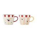 Krémszínű agyagkerámia bögre szett karácsonyi mintával, 2 db-os, 300 ml Merry-go-round – Bloomingville