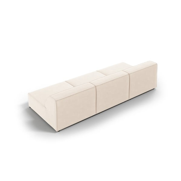 Krémszínű bársony kanapé 240 cm Jodie – Micadoni Home-image-4