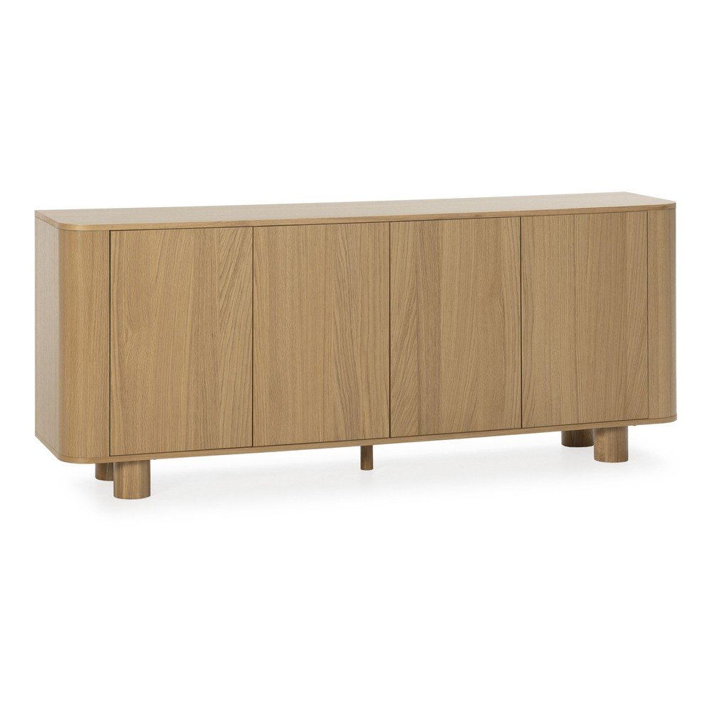 Natúr színű komód tölgyfa dekorral 180x75x40 cm Padoc – MOME