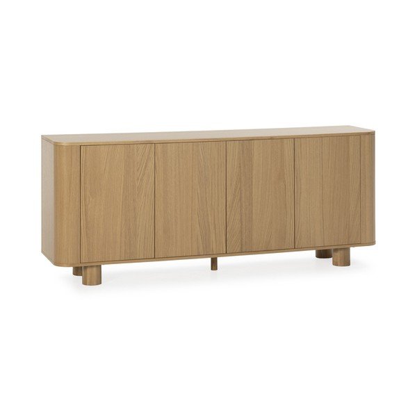 Natúr színű komód tölgyfa dekorral 180x75x40 cm Padoc – MOME