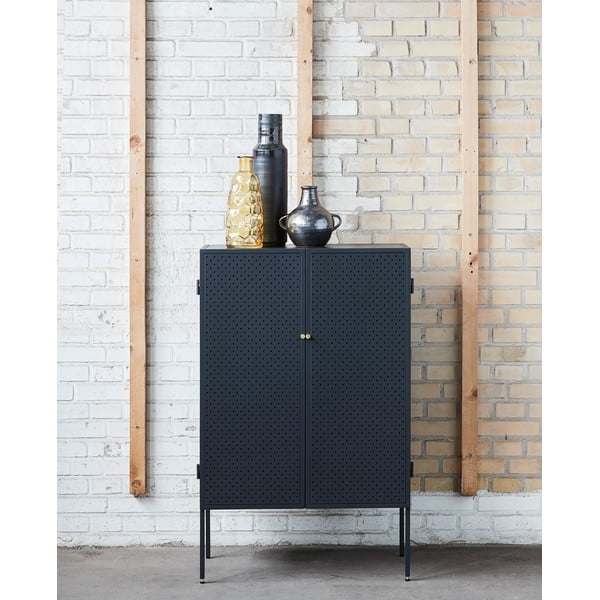 Brooks fekete fém polc, magasság 110 cm - Canett-image-3
