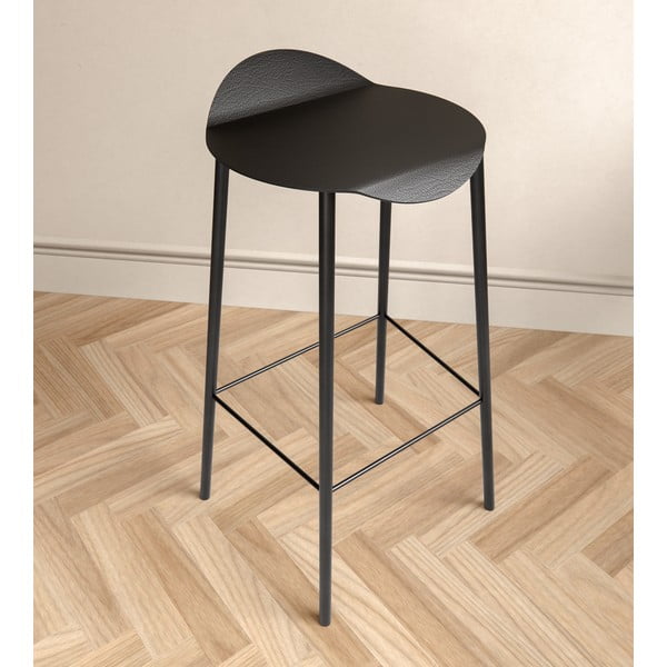 Fekete bőr bárszék Flamingo Bull – LIND DNA-image-2