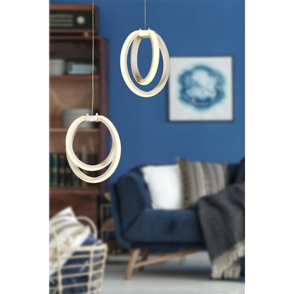 Fehér fém LED függőlámpa ø 20 cm Sezen – Squid Lighting-image-1