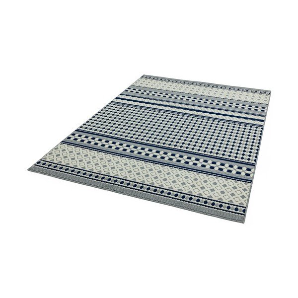 Antibes Geometric kék-fehér szőnyeg, 160 x 230 cm - Asiatic Carpets-image-2