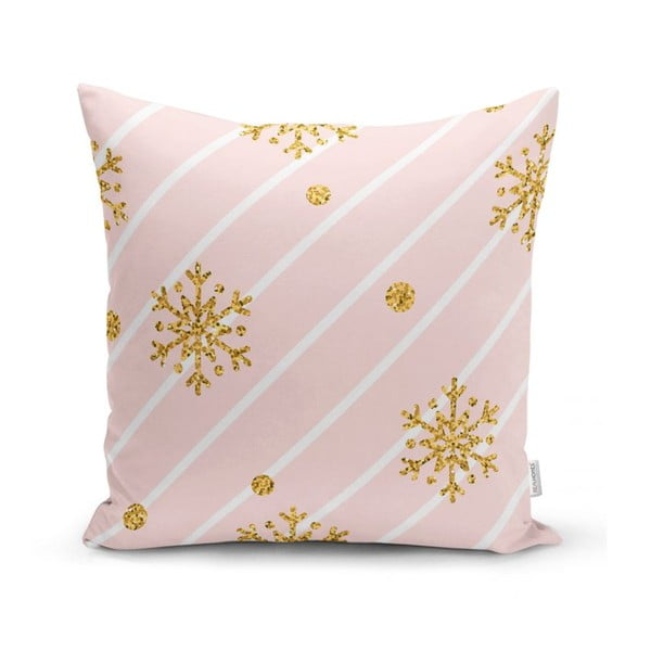 Gold Snowflakes karácsonyi párnahuzat, 42 x 42 cm - Minimalist Cushion Covers