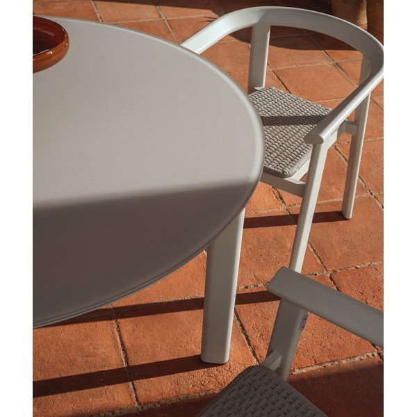Kerek kerti étkezőasztal üveg asztallappal ø 120 cm Erice – Kave Home-image-2