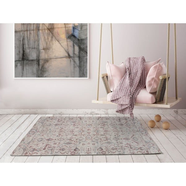 Piros-krémszínű szőnyeg 120x170 cm Mandala – Universal-image-1