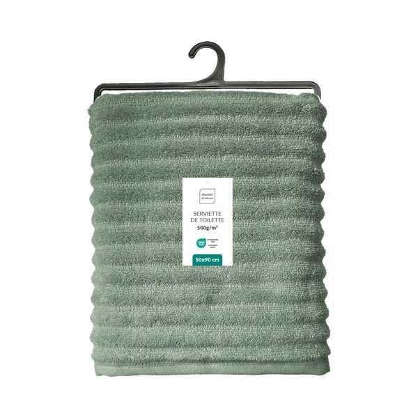 Zöld frottír pamut törölköző 50x90 cm Maya – douceur d'intérieur-image-4