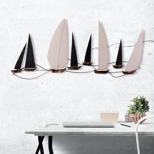 Fém fali dekoráció 117x52 cm Ocean – Wallity-image-2