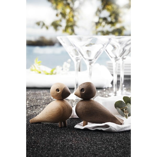 Bojesen Denmark Lovebirds 2 db dekorációs figura tömör tölgyfából - Kay-image-2