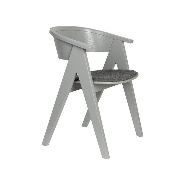 Szürke kárpitozott karfás étkezőfotel NDSM – Zuiver