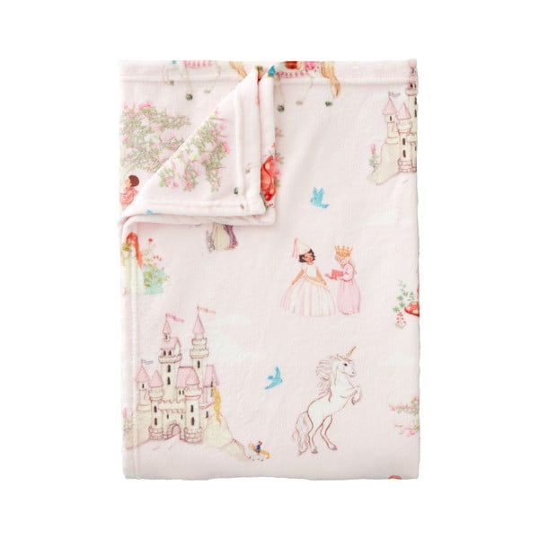 Rózsaszín mikroplüss gyerek takaró 150x200 cm Fairytale – Belle & Boo