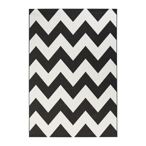 Unique fekete-fehér kültéri szőnyeg, 120 x 170 cm - Bougari