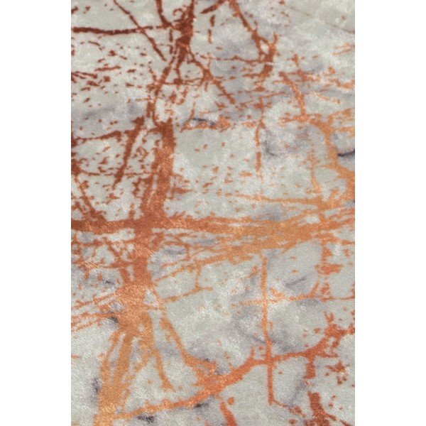 Marble fehér-narancssárga márványmintás fürdőszobai kilépő, 60 x 40 cm - Chilai-image-3