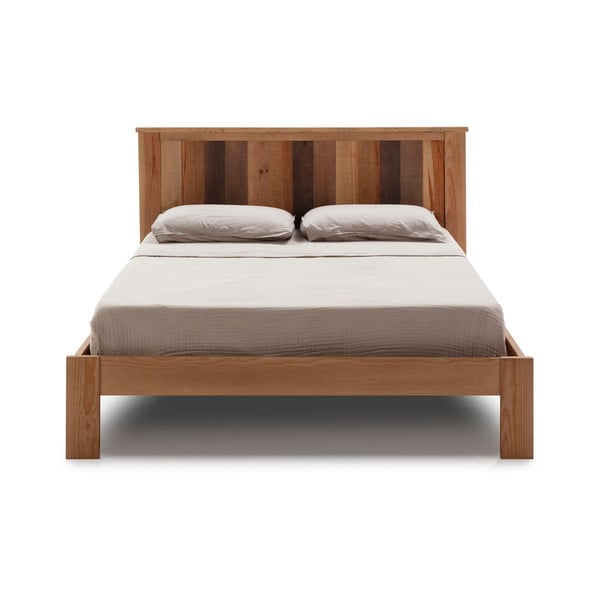 Natúr színű franciaágy ágyráccsal 140x190 cm Maude – Marckeric-image-4