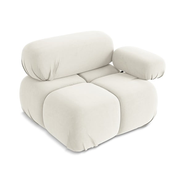 Fehér bársony kanapé modul (jobb oldali) Lokua – Makamii-image-3