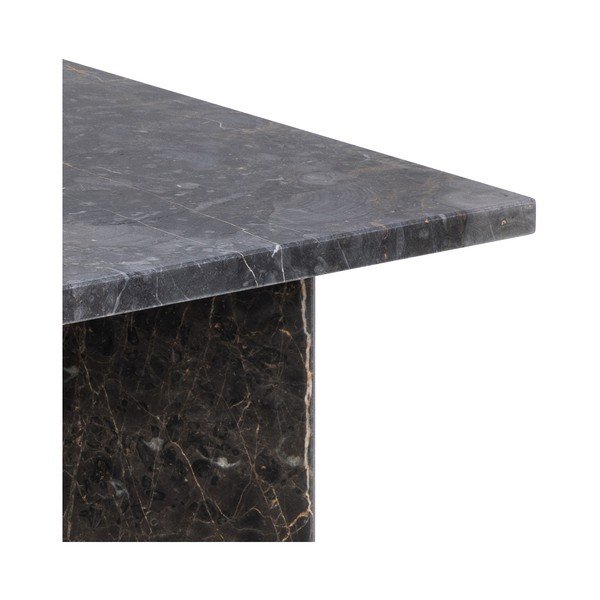 Fekete márvány dohányzóasztal 90x90 cm Vega – Actona-image-3
