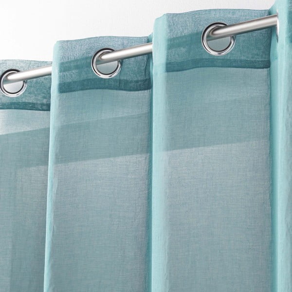 Türkiz fényáteresztő függöny 140x280 cm Telma – douceur d'intérieur-image-1