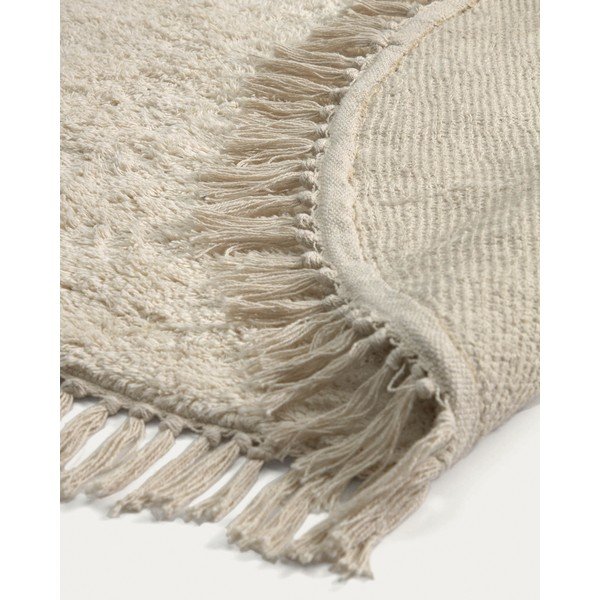 Krémszínű pamut gyerek szőnyeg ø100 cm Orwen – Kave Home-image-4